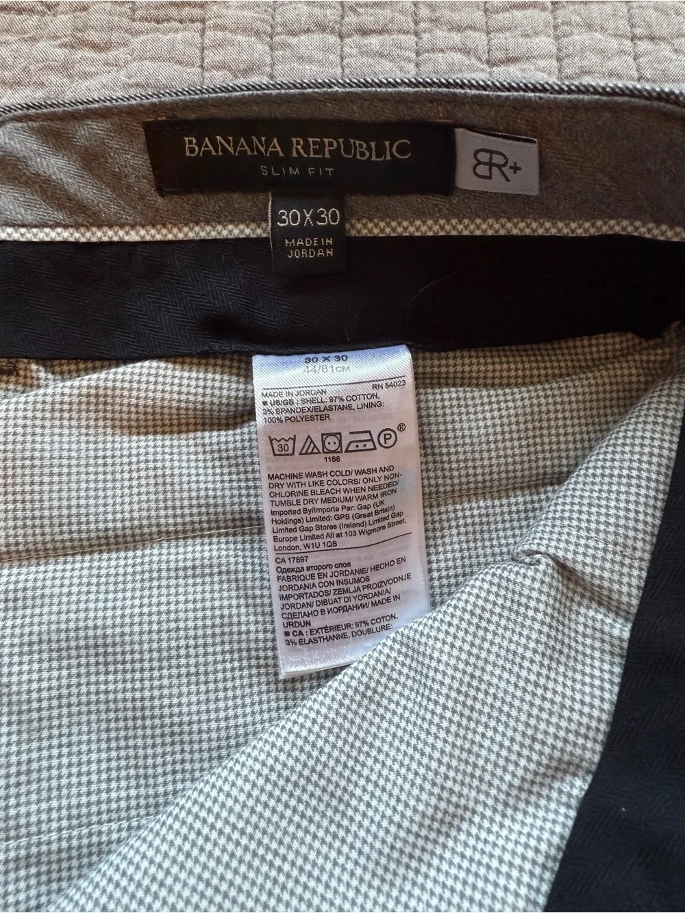 Banana Republic Slim Fit Dress Pants Gray Stretch 30x30 Men’s